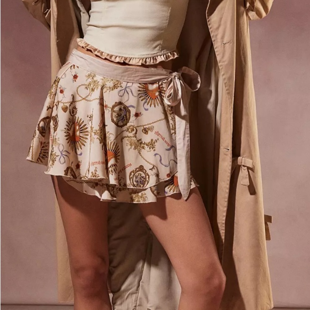 Urban Outfitters Beige Mini Skirt